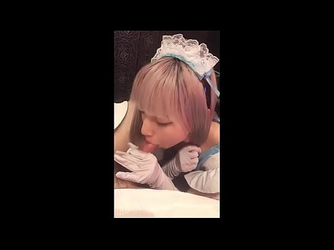 ❤️ Japanese Idol [mayuka], kostum pelayan Prancis, bagian 1, blowjob dan brengsek dengan lotion porno indah pada kami ️❤