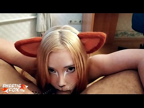 ❤️ Kitsune menelan kontol dan cum di mulutnya porno indah pada kami ️❤